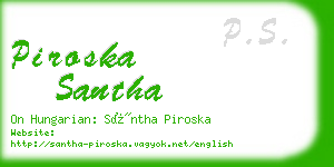 piroska santha business card